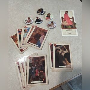 Vintage American Girl Addy Trading Cards & Buttons/Pins